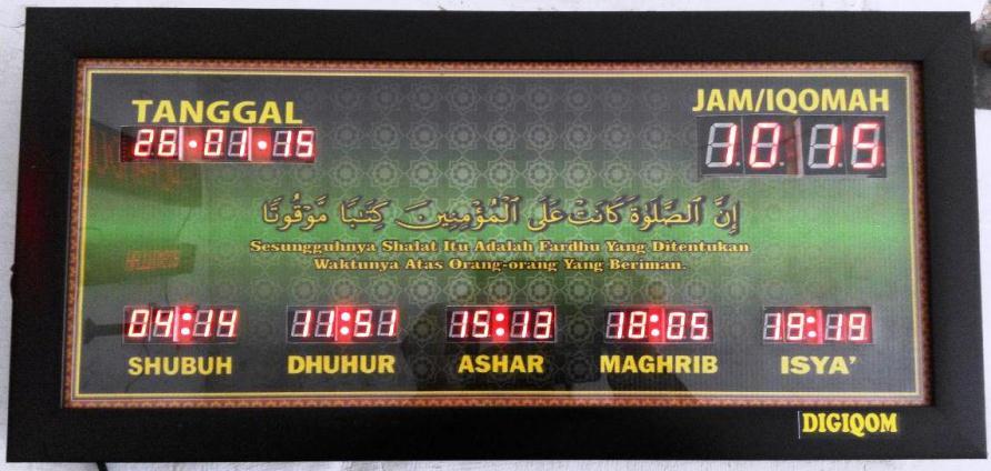 jual jadwal sholat digital - mini Baru - Jam Digital Masjid Baru - Pusatjamdigital 