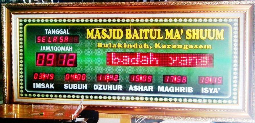 Jual Jam Waktu Sholat Di Solo Surakarta Untuk Masjid 0812 2890 1300