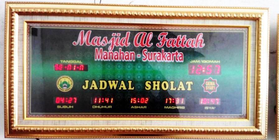 Jual Jam Waktu Sholat Di Solo Surakarta Untuk Masjid 0812 2890 1300