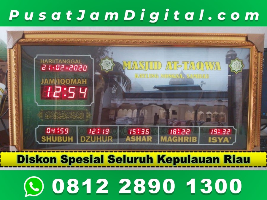 √ Jam Digital Masjid Natuna Wa 0812 2890 1300 Diskon Ongkir 1883