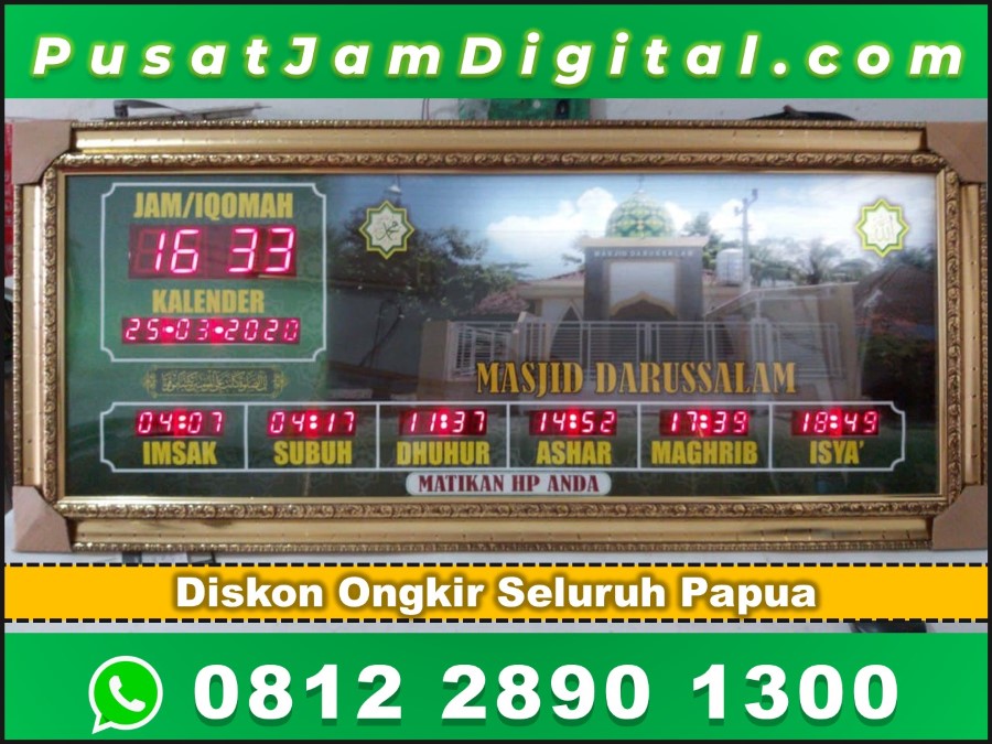 Jam Digital Masjid Timika Wa Diskon Ongkir